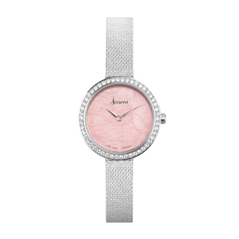 Accurist Ladies' Jewellery 28mm Dial Stainless Steel Mesh Watch