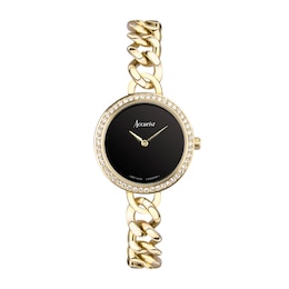 Accurist Ladies' Jewellery 28mm Dial Gold Tone Curb Chain Bracelet Watch