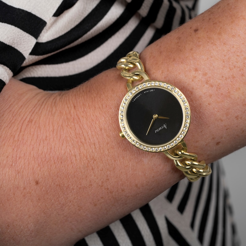 Main Image 9 of Accurist Ladies' Jewellery 28mm Dial Gold Tone Curb Chain Bracelet Watch