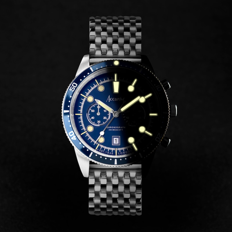 Main Image 7 of Accurist Men's Dive 42mm Chronograph Dial Stainless Steel Watch