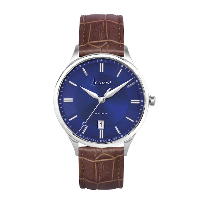 Main Image 1 of Accurist Men's Classic 37mm Dial Brown Leather Strap Watch