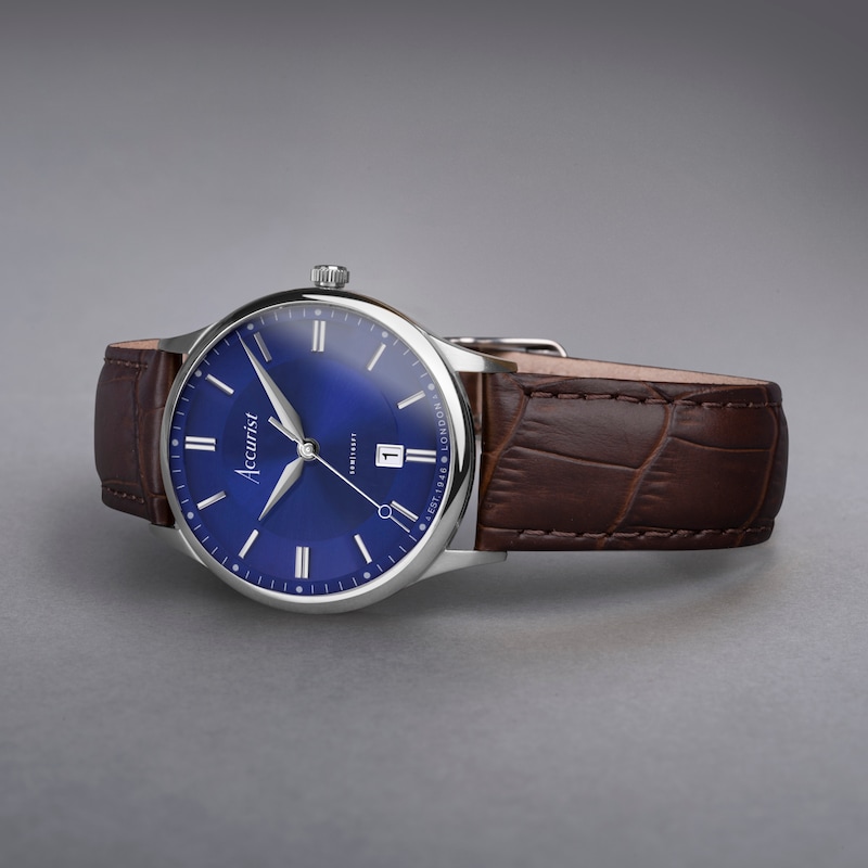 Main Image 2 of Accurist Men's Classic 37mm Dial Brown Leather Strap Watch