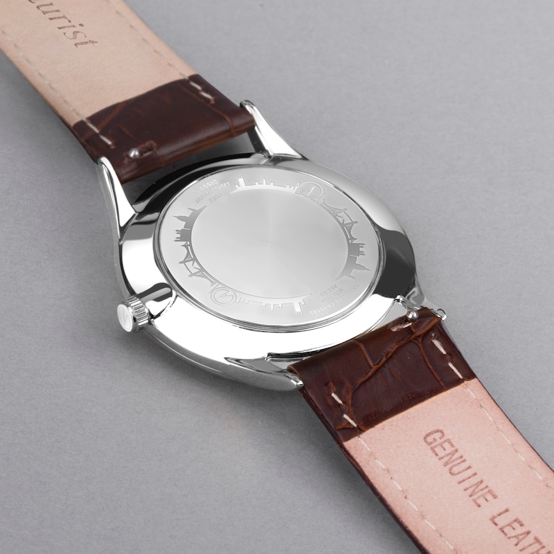 Main Image 5 of Accurist Men's Classic 37mm Dial Brown Leather Strap Watch