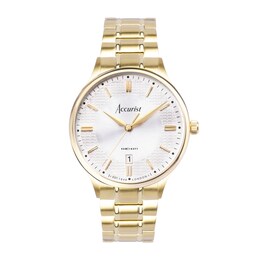 Accurist Men's Classic 37mm Dial Gold Stainless Steel Bracelet Watch