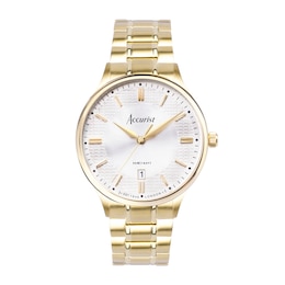 Accurist Men's Classic 37mm Dial Gold Tone Stainless Steel Watch