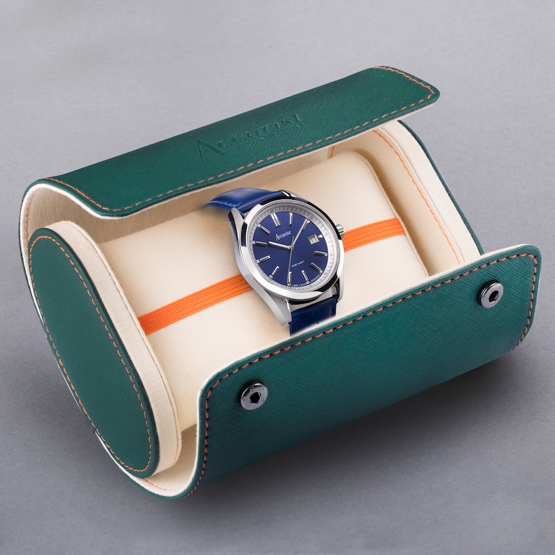 Main Image 4 of Accurist Men's Everyday 40mm Dial Blue Leather Strap Watch