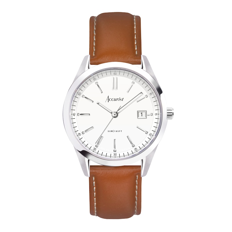 Main Image 1 of Accurist Men's Everyday 40mm Dial Brown Leather Strap Watch