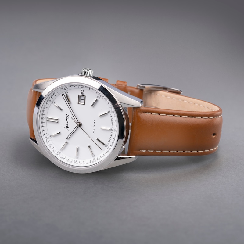 Main Image 2 of Accurist Men's Everyday 40mm Dial Brown Leather Strap Watch