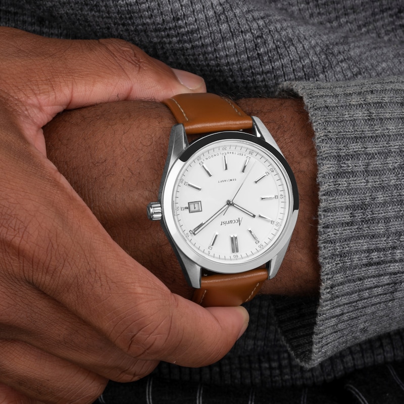 Main Image 5 of Accurist Men's Everyday 40mm Dial Brown Leather Strap Watch