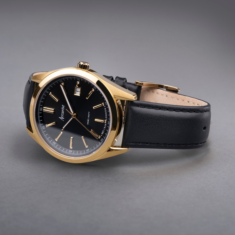 Main Image 2 of Accurist Men's Everyday 40mm Dial Black Leather Strap Watch