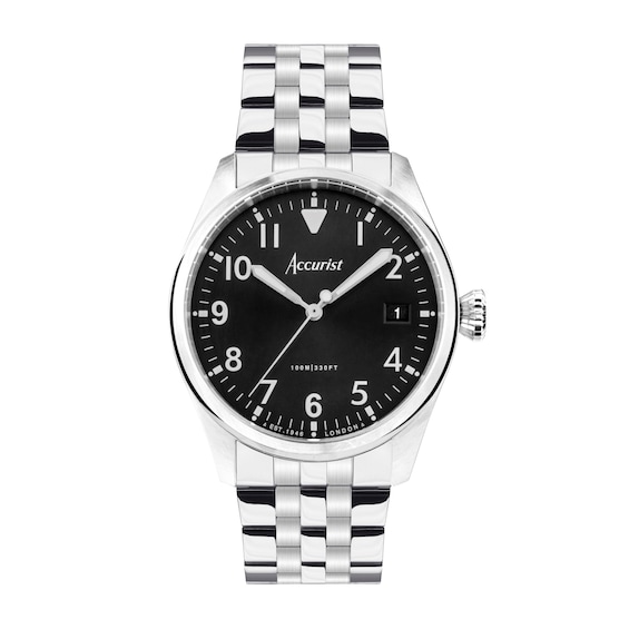 Accurist Men's Aviation 41mm Dial Stainless Steel Bracelet Watch