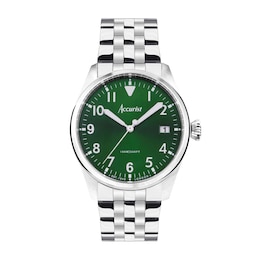 Accurist Men's Aviation 41mm Dial Stainless Steel Bracelet Watch
