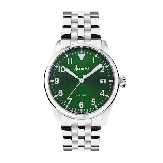Accurist Men's Aviation 41mm Dial Stainless Steel Bracelet Watch