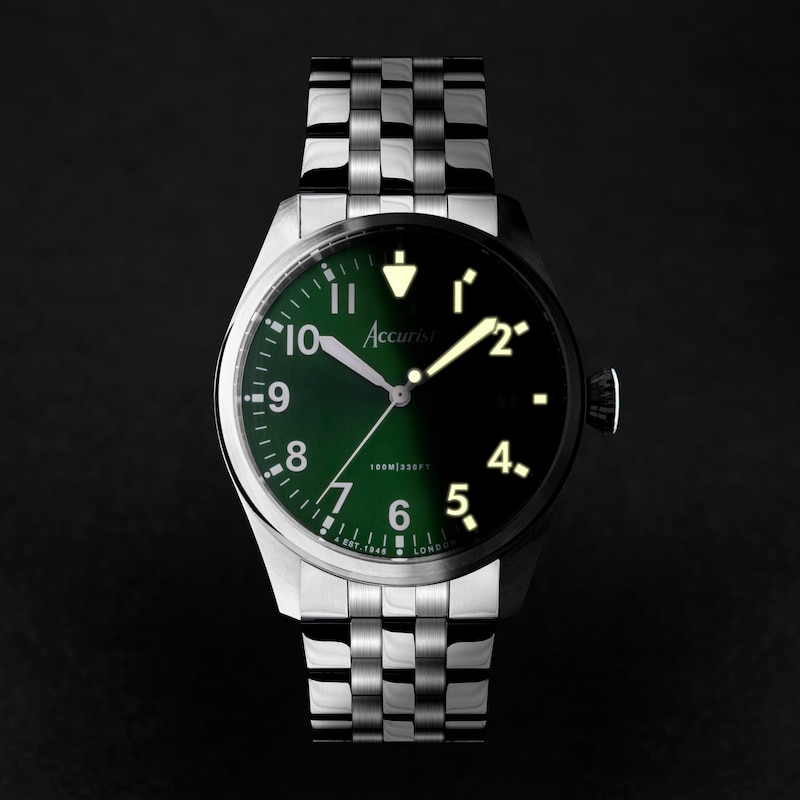 Main Image 7 of Accurist Men's Aviation 41mm Dial Stainless Steel Bracelet Watch