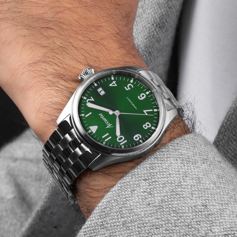 Main Image 9 of Accurist Men's Aviation 41mm Dial Stainless Steel Bracelet Watch