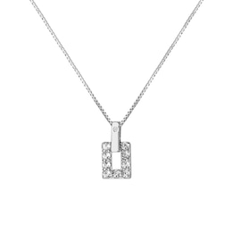 Hot Diamonds Echo Sterling Silver White Topaz & Diamond Pendant