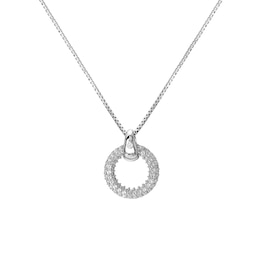 Hot Diamonds Sterling Silver White Topaz & Diamond Forever Pendant