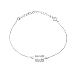 Hot Diamonds Sterling Silver White Topaz & Diamond Echo Bracelet