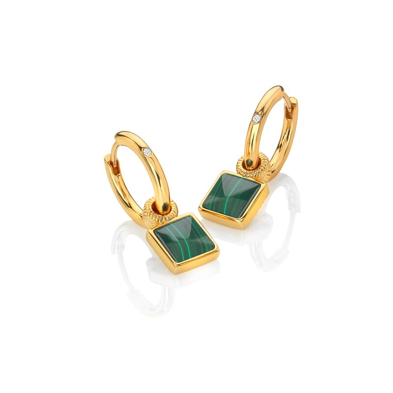 Main Image 2 of Hot Diamonds X Jac Jossa Revive 18ct Gold Plated Square Earrings