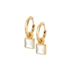 Thumbnail Image 1 of Hot Diamonds X Jac Jossa Calm 18ct Gold Plated MOP Square Earrings
