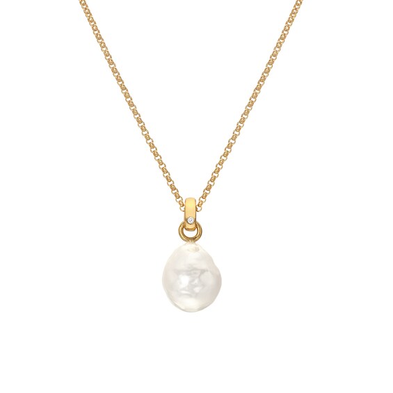 Hot Diamonds X Jac Jossa Calm 18ct Gold Plated Pearl Pendant
