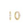 Thumbnail Image 0 of Ania Haie Dance Til' Dawn 14ct Gold Plated CZ Hoop Earrings