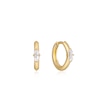 Thumbnail Image 1 of Ania Haie Dance Til' Dawn 14ct Gold Plated CZ Hoop Earrings