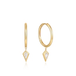 Ania Haie Dance Til' Dawn 14ct Gold Plated CZ Drop Earrings
