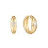 Thumbnail Image 1 of Ania Haie Dance Til' Dawn 14ct Gold Plated CZ Dome Earrings