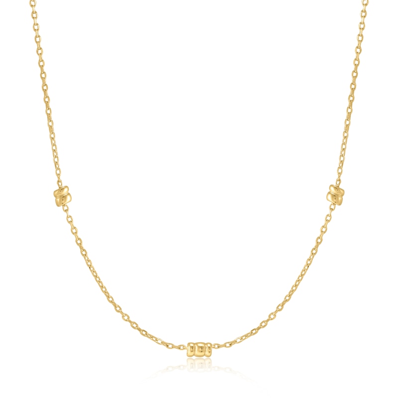 Ania Haie Smooth Operator 14ct Gold Plated Twist Necklace