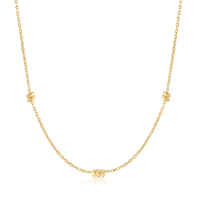 Main Image 1 of Ania Haie Smooth Operator 14ct Gold Plated Twist Necklace