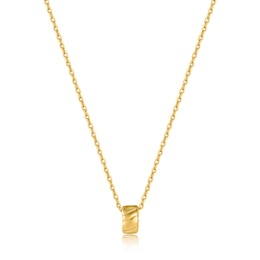 Ania Haie Smooth Operator 14ct Gold Plated Twist Pendant