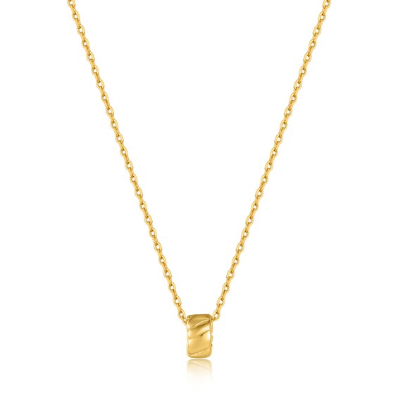 Ania Haie Smooth Operator 14ct Gold Plated Twist Pendant