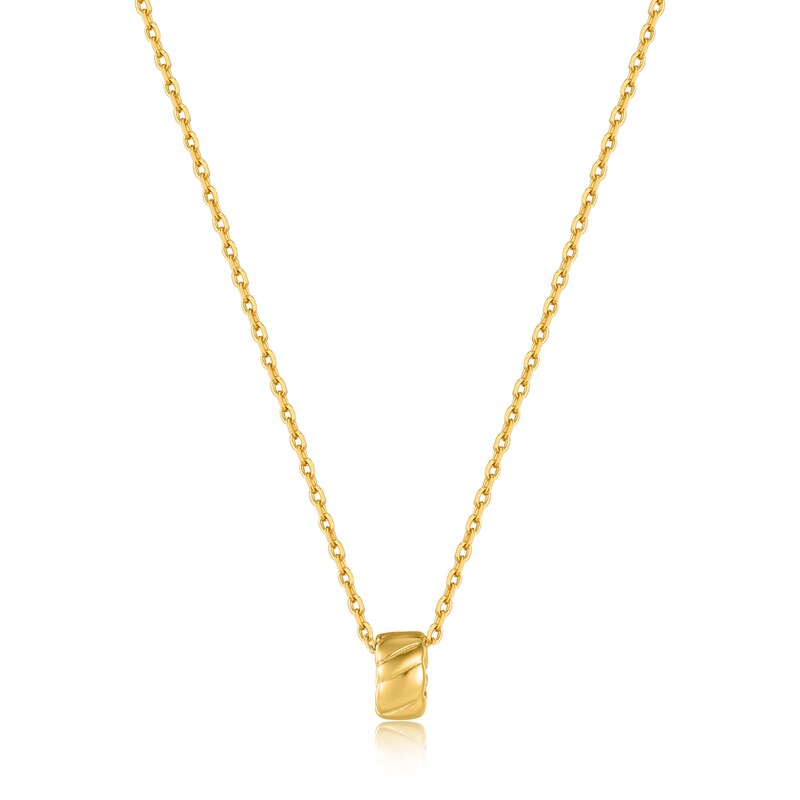 Main Image 1 of Ania Haie Smooth Operator 14ct Gold Plated Twist Pendant