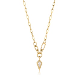 Ania Haie Dance Til' Dawn 14ct Gold Plated CZ Drop Pendant