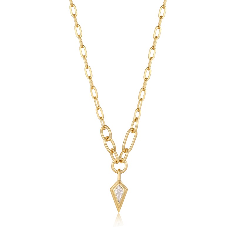 Main Image 1 of Ania Haie Dance Til' Dawn 14ct Gold Plated CZ Drop Pendant