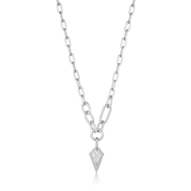 Ania Haie Dance Til' Dawn Sterling Silver CZ Drop Pendant | H.Samuel