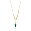 Thumbnail Image 1 of Ania Haie Second Nature 14ct Gold Plated Malachite Pendant Necklace