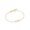 Thumbnail Image 1 of Ania Haie Glam Rock 14ct Gold Plated CZ Interlock Bracelet
