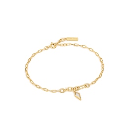 Ania Haie Dance Til' Dawn 14ct Yellow Gold CZ Drop Bracelet