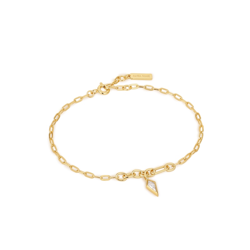 Ania Haie Dance Til' Dawn 14ct Yellow Gold CZ Drop Bracelet