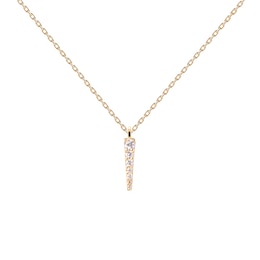 PD Paola 18ct Gold Plated CZ Peak Tip Chain Necklace