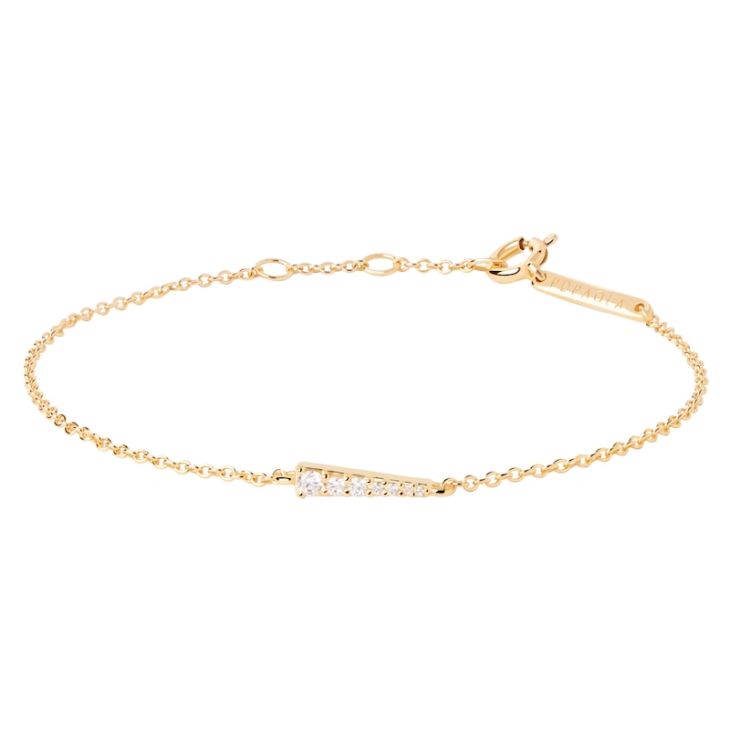 Main Image 1 of PD Paola 18CT Gold Plated CZ Peak Bracelet