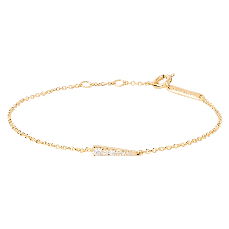 PD Paola 18CT Gold Plated CZ Peak Bracelet | H.Samuel