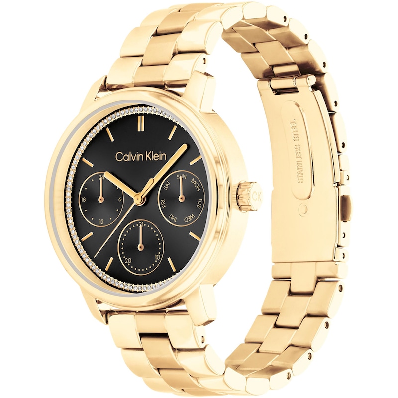 Calvin Klein Ladies' Gold Tone Ion Plated Bracelet Watch