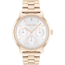 Calvin Klein Ladies' Carnation Gold Ion Plated Bracelet Watch