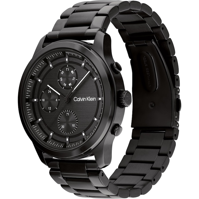 Calvin Klein Men's Black IP Bracelet Watch