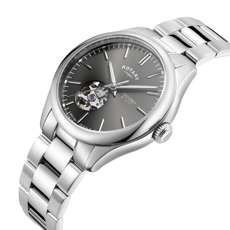 Main Image 2 of Rotary Men's Oxford Automatic Grey Dial Bracelet Watch