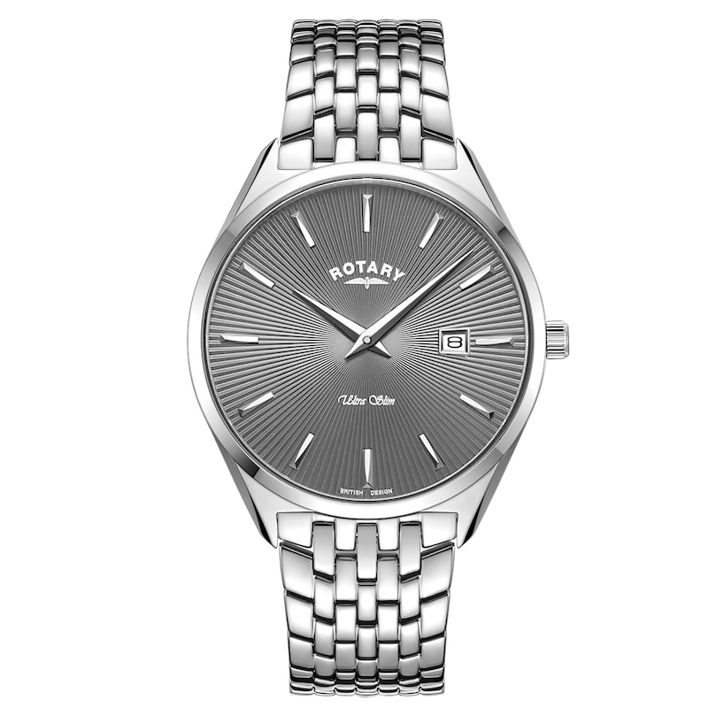 Rotary Mens Ultraslim Stainless Steel Bracelet Watch