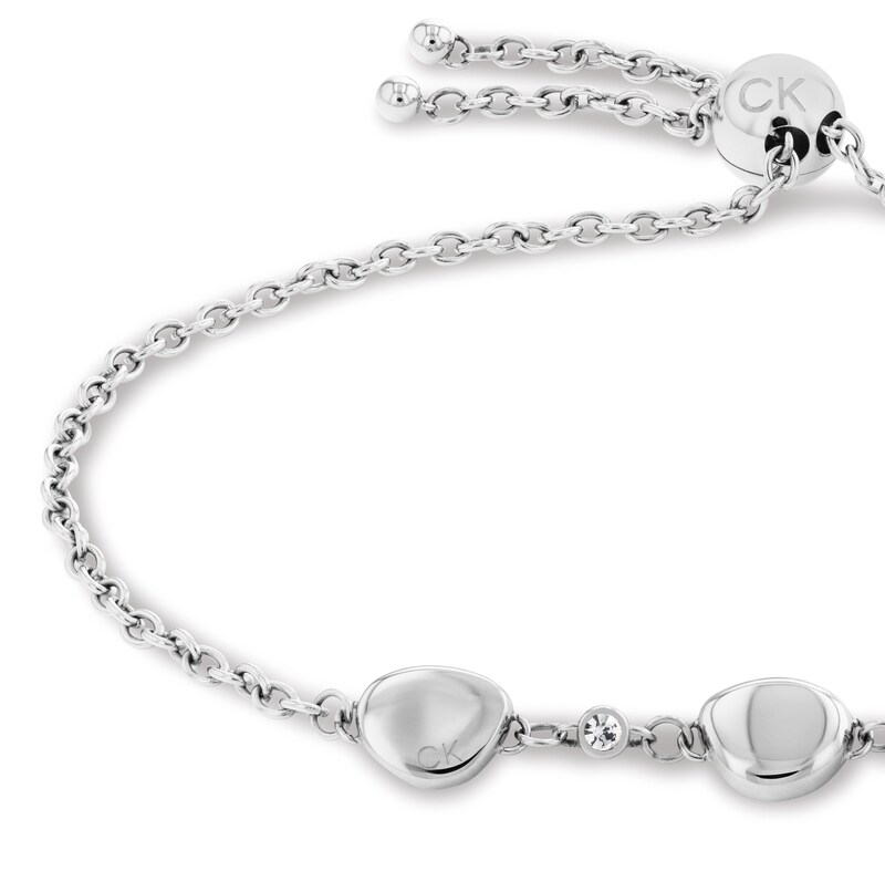 Calvin Klein Stainless Steel Crystal Slider Bracelet